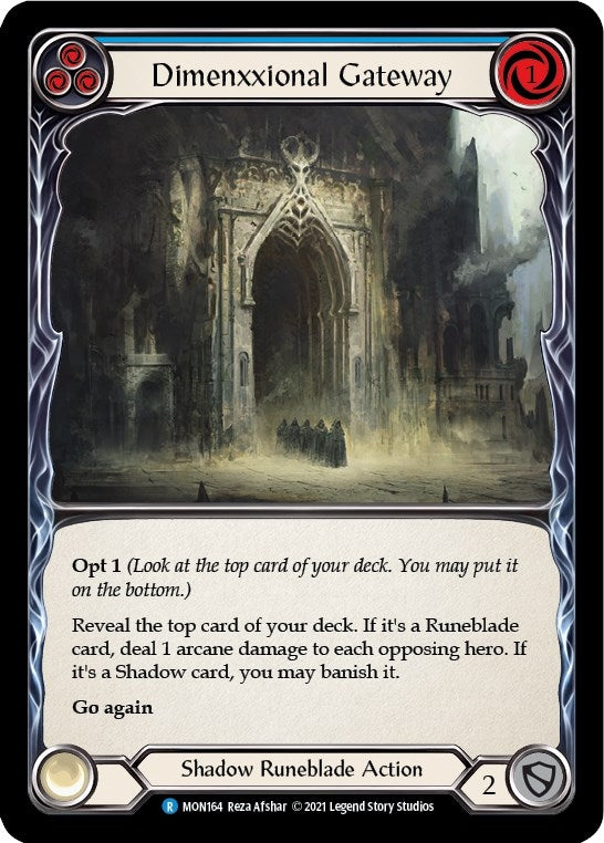 Image for Dimenxxional Gateway (Blue) (Monarch) (MON164) - Flesh and Blood TCG