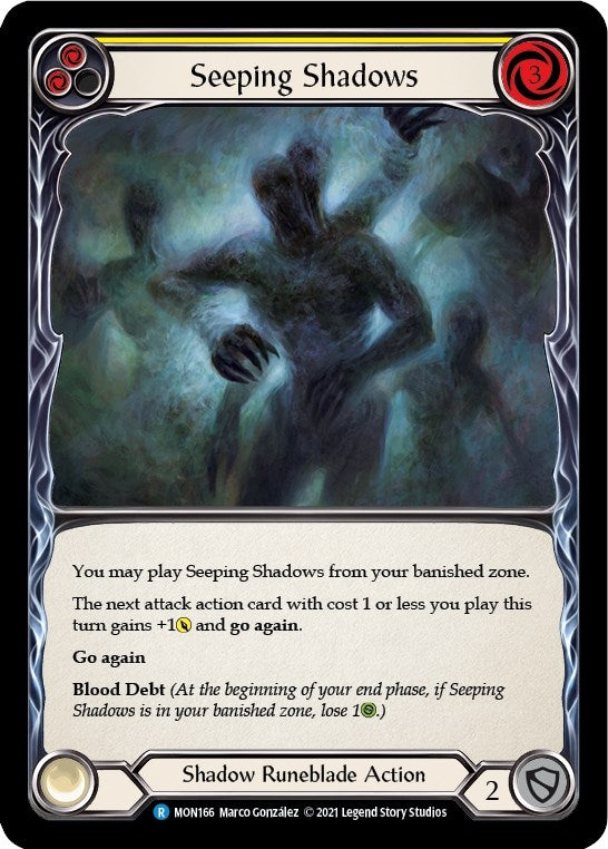 Image for Seeping Shadows (Yellow) (Monarch) (MON166) - Flesh and Blood TCG
