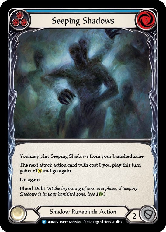Image for Seeping Shadows (Blue) (Monarch) (MON167) - Flesh and Blood TCG