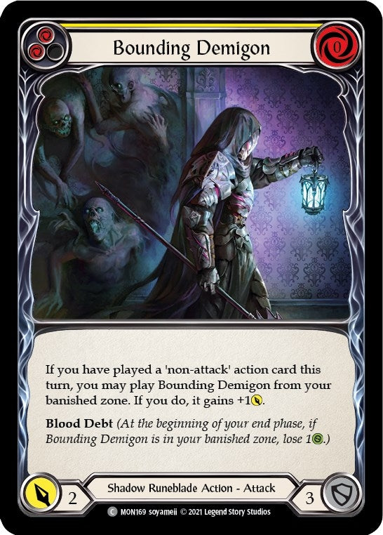 Image for Bounding Demigon (Yellow) (Monarch) (MON169) - Flesh and Blood TCG