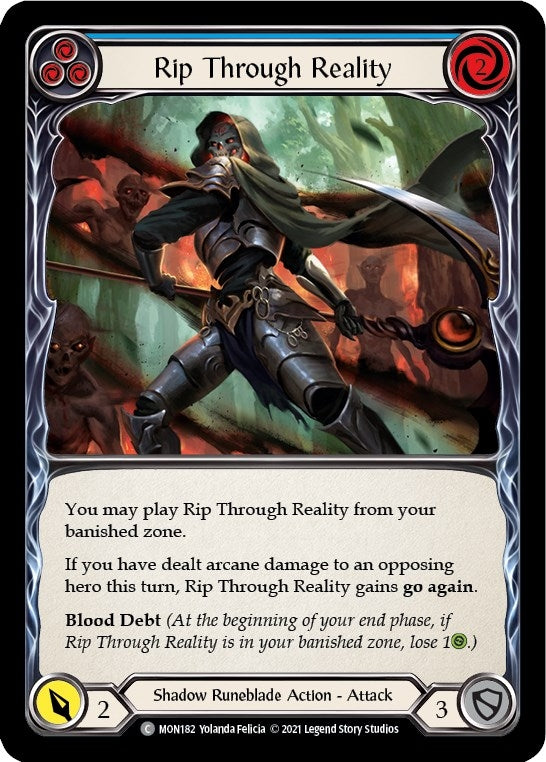 Image for Rip Through Reality (Blue) (Monarch) (MON182) - Flesh and Blood TCG