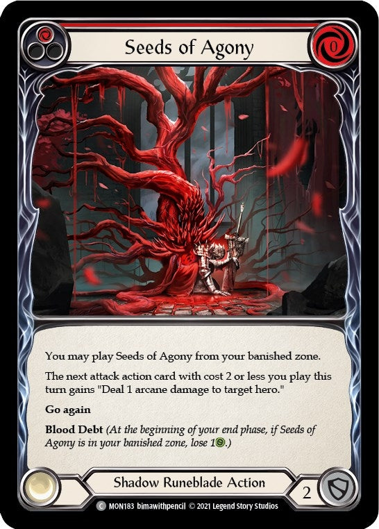 Image for Seeds of Agony (Red) (Monarch) (MON183) - Flesh and Blood TCG