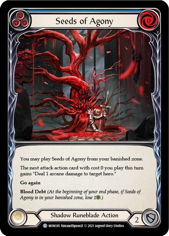 Image for Seeds of Agony (Blue) (Monarch) (MON185) - Flesh and Blood TCG