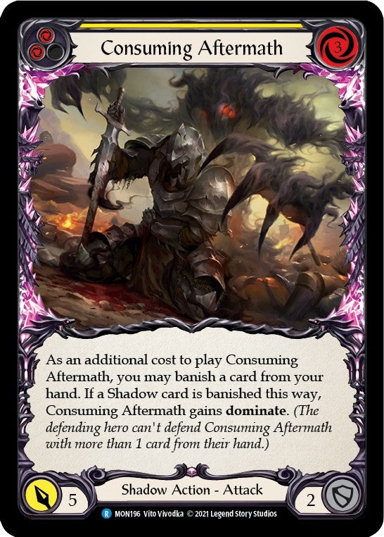 Image for Consuming Aftermath (Yellow) (Monarch) (MON196) - Flesh and Blood TCG