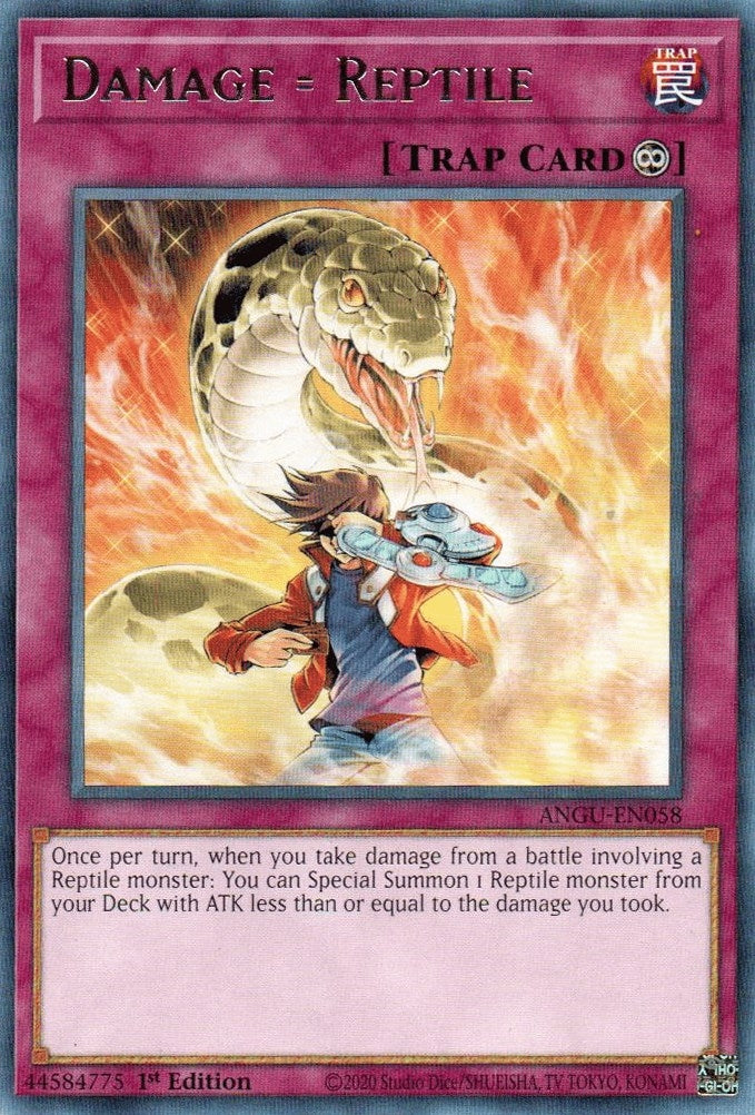 Image for Damage = Reptile (Ancient Guardians) (ANGU-EN058) - YuGiOh