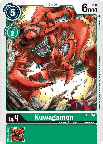 Image for Kuwagamon (ST-4) (ST4-07 C) - Digimon Card Game