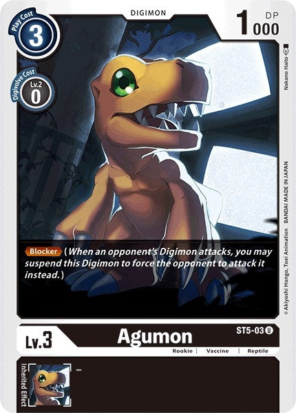 Image for Agumon (ST-5) (ST5-03 U) - Digimon Card Game