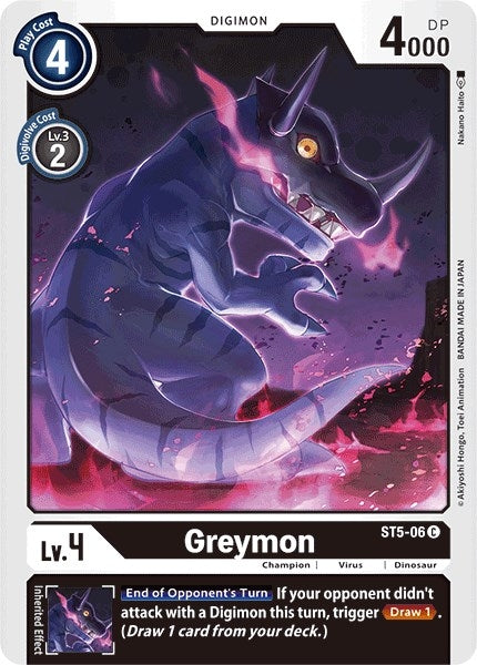 Image for Greymon (ST-5) (ST5-06 C) - Digimon Card Game
