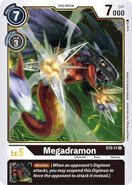 Image for Megadramon (ST-5) (ST5-11 R) - Digimon Card Game