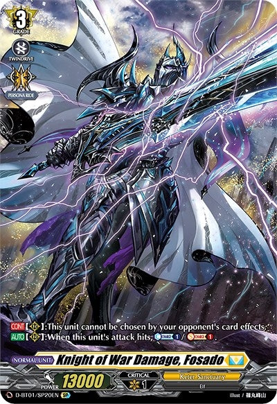 Image for Knight of War Damage, Fosado (SP) (D-BT01: Genesis of the Five Greats) (D-BT01/SP20EN) - Cardfight Vanguard
