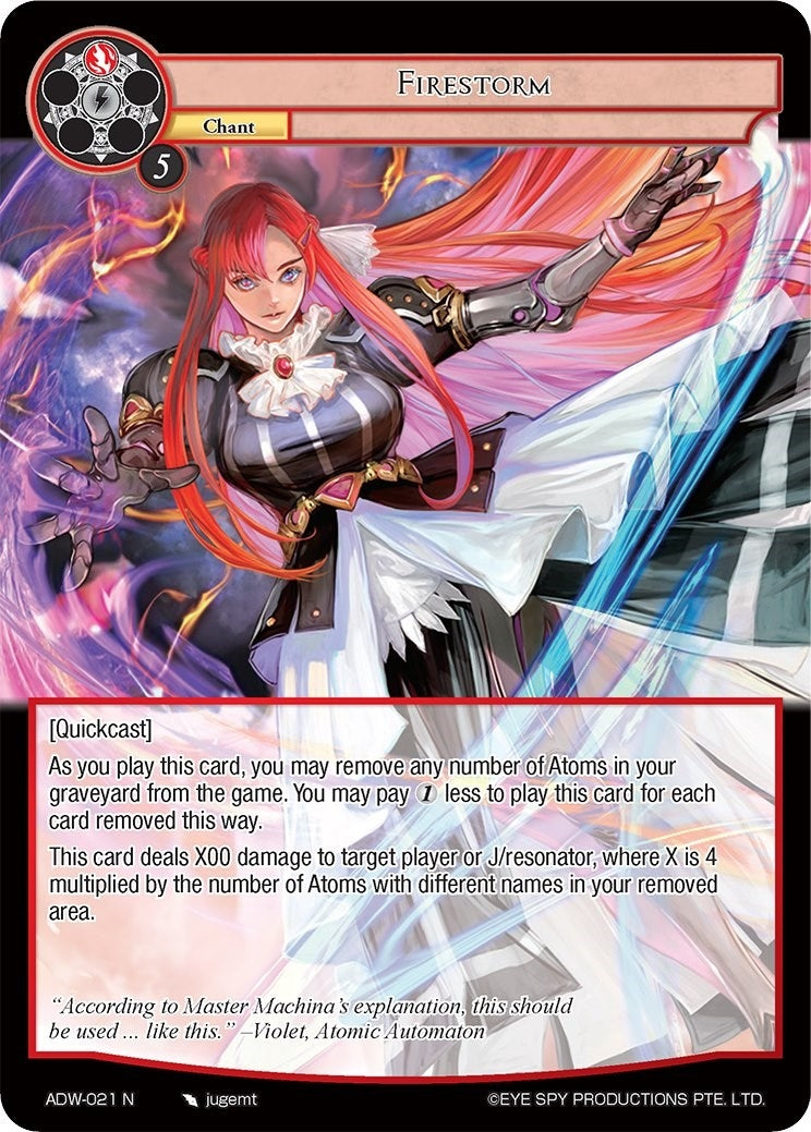 Image for Firestorm (Assault into the Demonic World) (ADW-021) - Force of Will