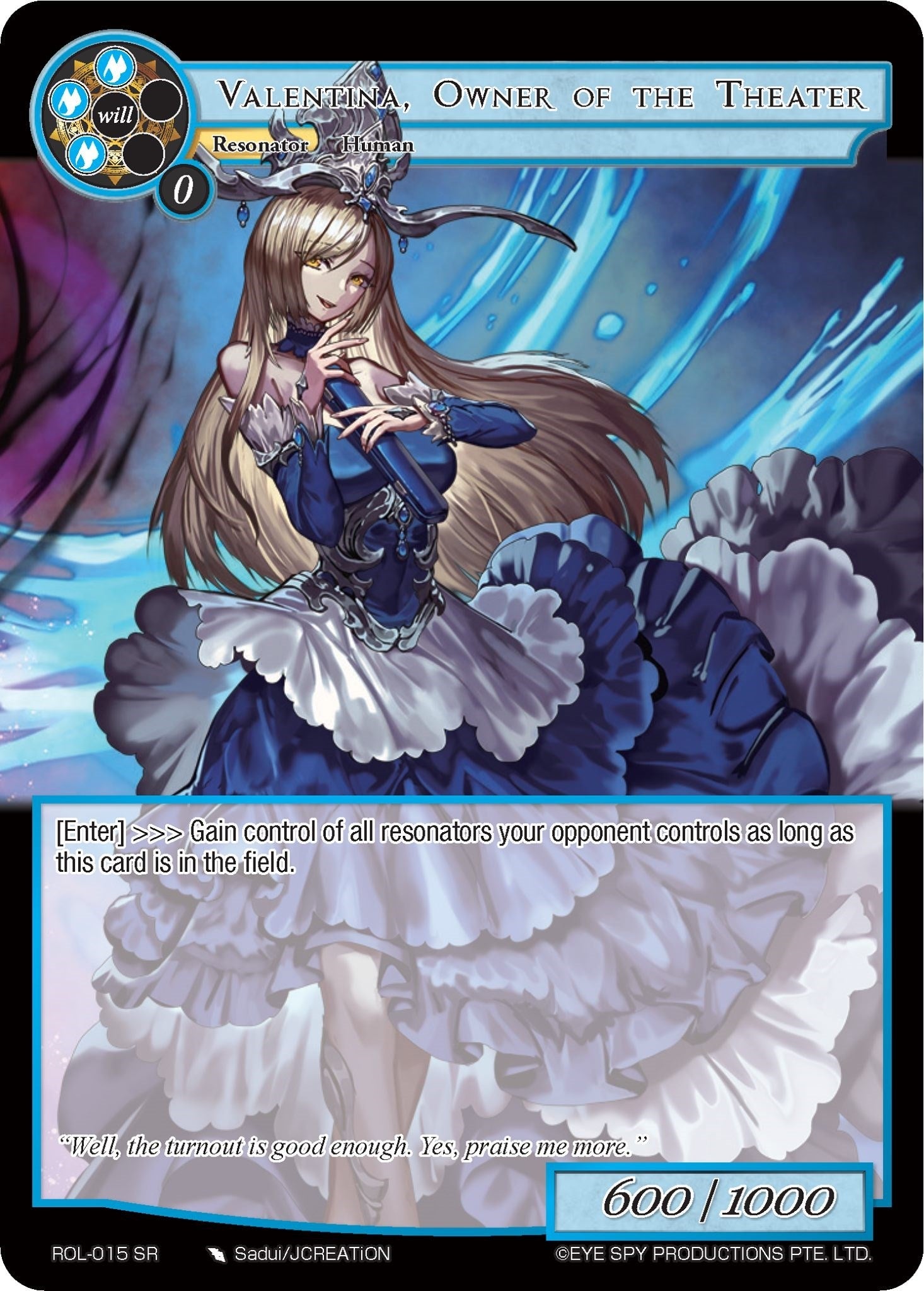 Image for Valentina, Owner of the Theater (Rebirth of Legend) (ROL-015) - Force of Will