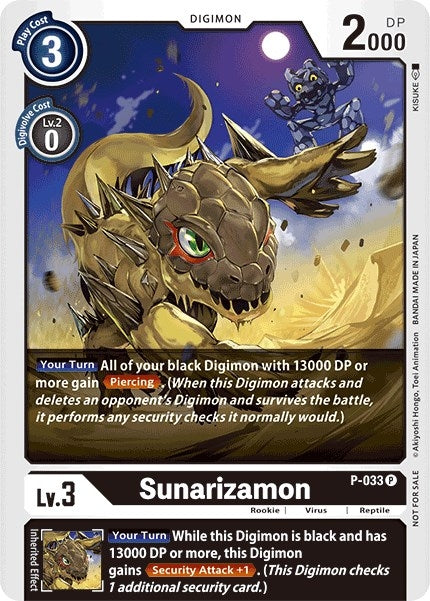 Image for Sunarizamon - P-033 (Great Legend Power Up Pack) - Digimon Card Game