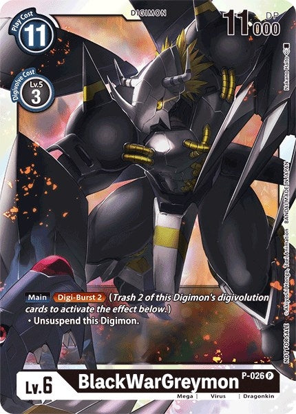 Image for BlackWarGreymon - P-026 (P-026 P) (D-PR) - Digimon Card Game