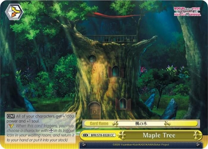 Image for Maple Tree (BOFURI: I Don't Want to Get Hurt, so I'll Max Out My Defense) (BFR/S78-E028 CC) - Weiss Schwarz