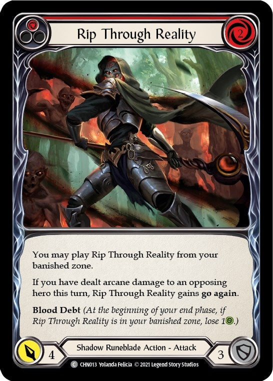 Image for Rip Through Reality (Red) (Blitz Deck: Monarch - Chane) (CHN013) - Flesh and Blood TCG
