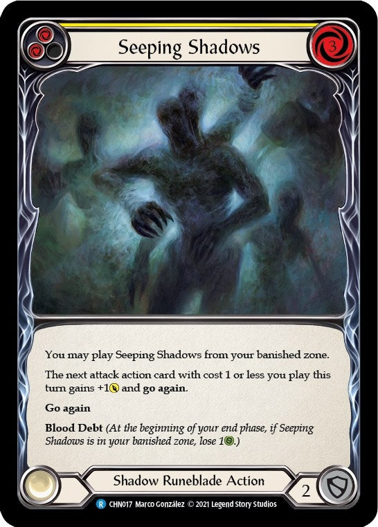Image for Seeping Shadows (Yellow) (Blitz Deck: Monarch - Chane) (CHN017) - Flesh and Blood TCG