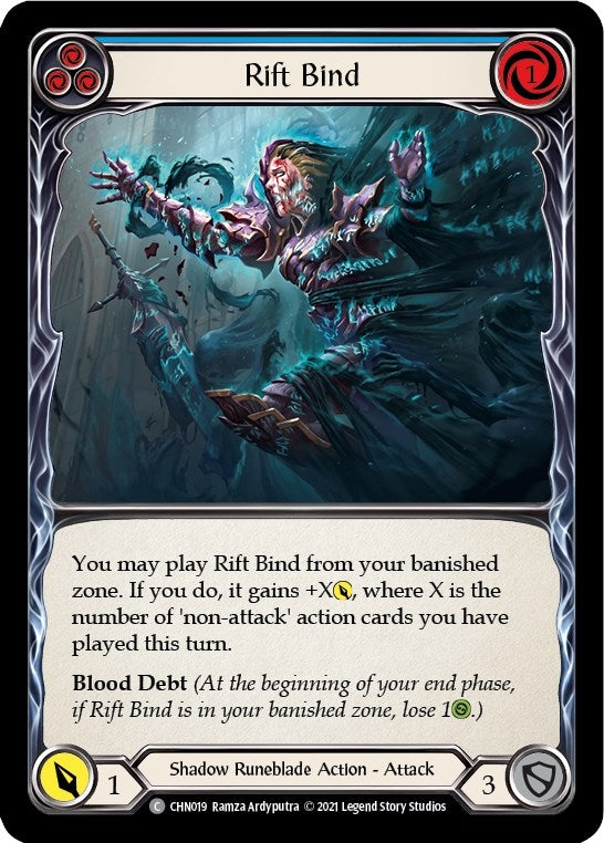 Image for Rift Bind (Blue) (Blitz Deck: Monarch - Chane) (CHN019) - Flesh and Blood TCG