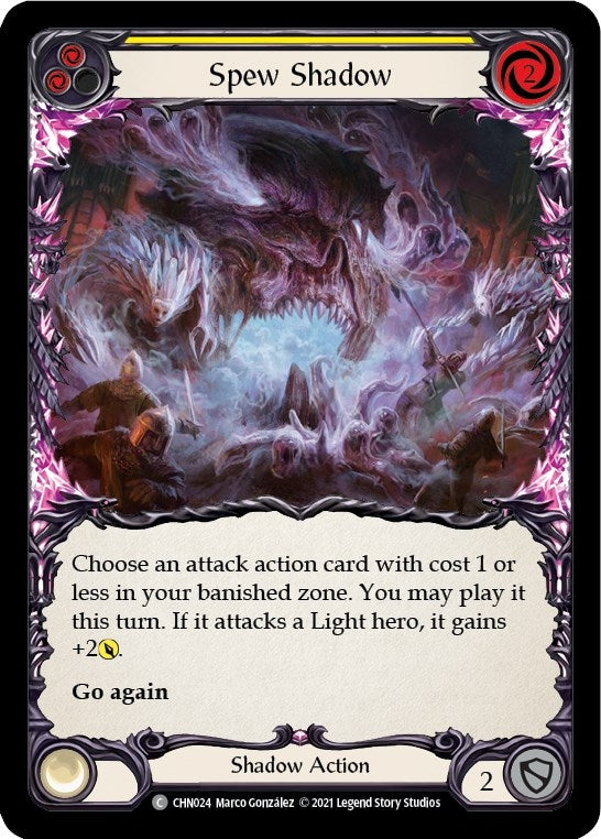 Image for Spew Shadow (Yellow) (Blitz Deck: Monarch - Chane) (CHN024) - Flesh and Blood TCG