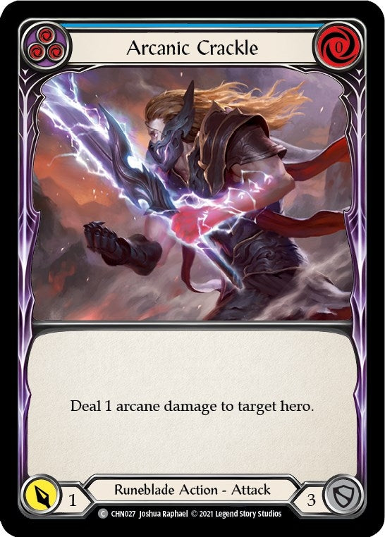 Image for Arcanic Crackle (Blue) (Blitz Deck: Monarch - Chane) (CHN027) - Flesh and Blood TCG