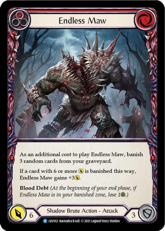Image for Endless Maw (Red) (Blitz Deck: Monarch - Levia) (LEV012) - Flesh and Blood TCG