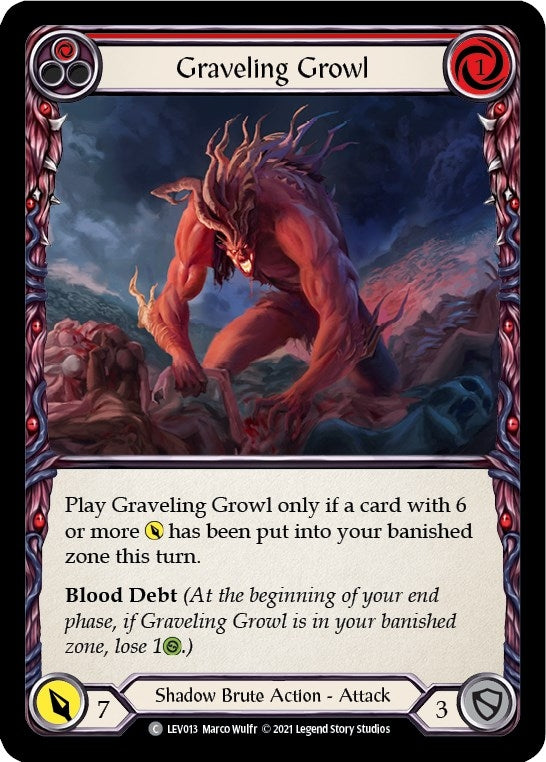 Image for Graveling Growl (Red) (Blitz Deck: Monarch - Levia) (LEV013) - Flesh and Blood TCG