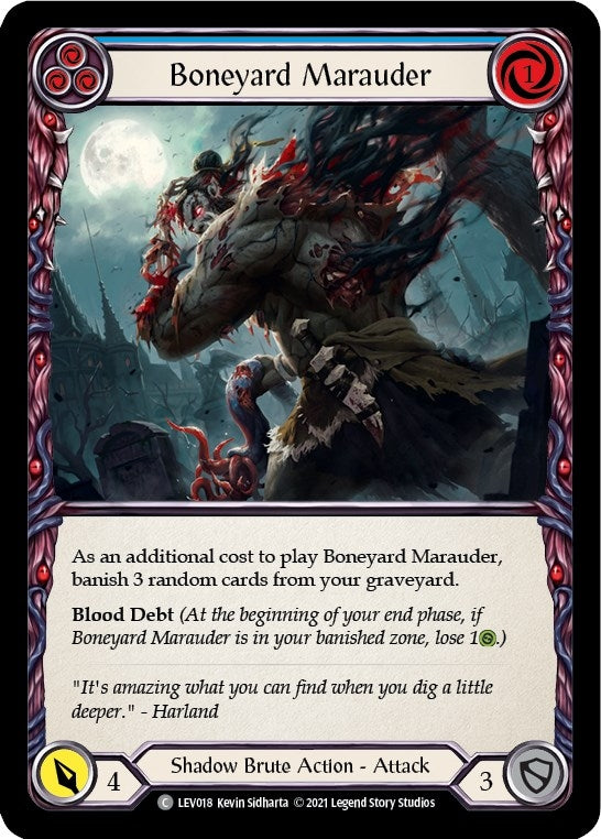 Image for Boneyard Marauder (Blue) (Blitz Deck: Monarch - Levia) (LEV018) - Flesh and Blood TCG