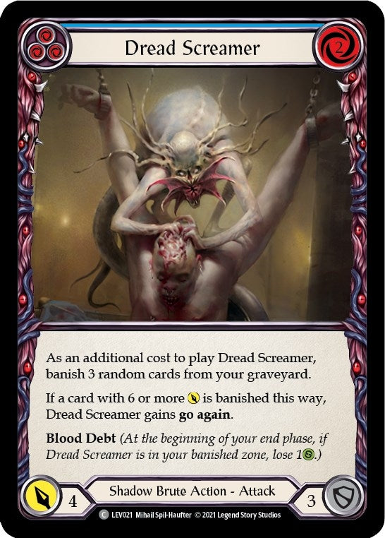 Image for Dread Screamer (Blue) (Blitz Deck: Monarch - Levia) (LEV021) - Flesh and Blood TCG