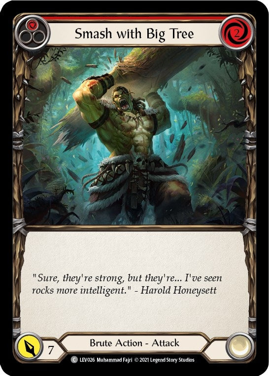 Image for Smash with Big Tree (Red) (Blitz Deck: Monarch - Levia) (LEV026) - Flesh and Blood TCG