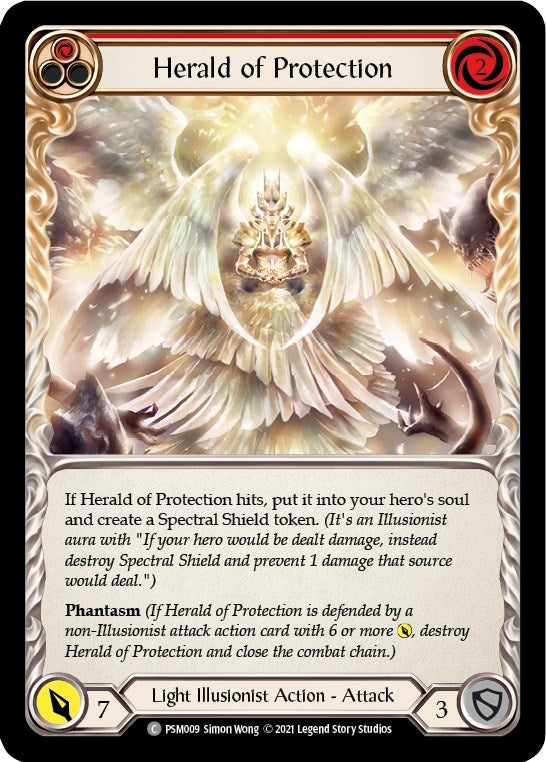 Image for Herald of Protection (Red) (Blitz Deck: Monarch - Prism) (PSM009) - Flesh and Blood TCG