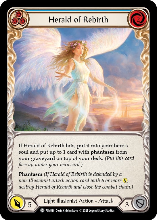Image for Herald of Rebirth (Blue) (Blitz Deck: Monarch - Prism) (PSM018) - Flesh and Blood TCG