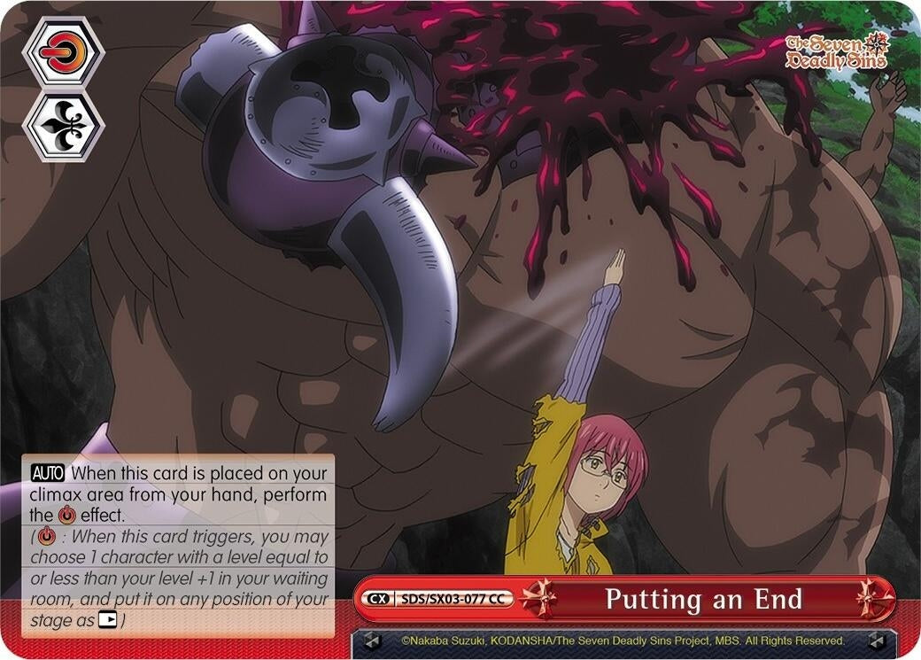 Image for Putting an End (The Seven Deadly Sins) (SDS/SX03-077 CC) - Weiss Schwarz