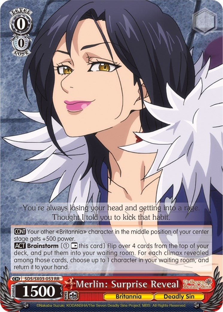 Image for Merlin: Surprise Reveal (The Seven Deadly Sins) (SDS/SX03-053 RR) - Weiss Schwarz