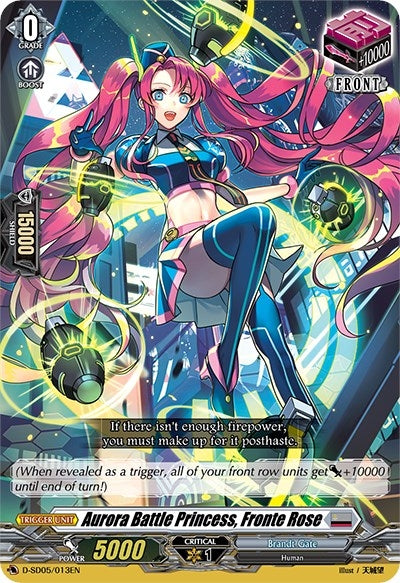 Image for Aurora Battle Princess, Fronte Rose (D-SD05: Tomari Seto -Aurora Valkyrie-) (D-SD05/013EN) - Cardfight Vanguard