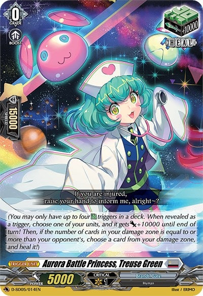Image for Aurora Battle Princess, Treuse Green (D-SD05: Tomari Seto -Aurora Valkyrie-) (D-SD05/014EN) - Cardfight Vanguard
