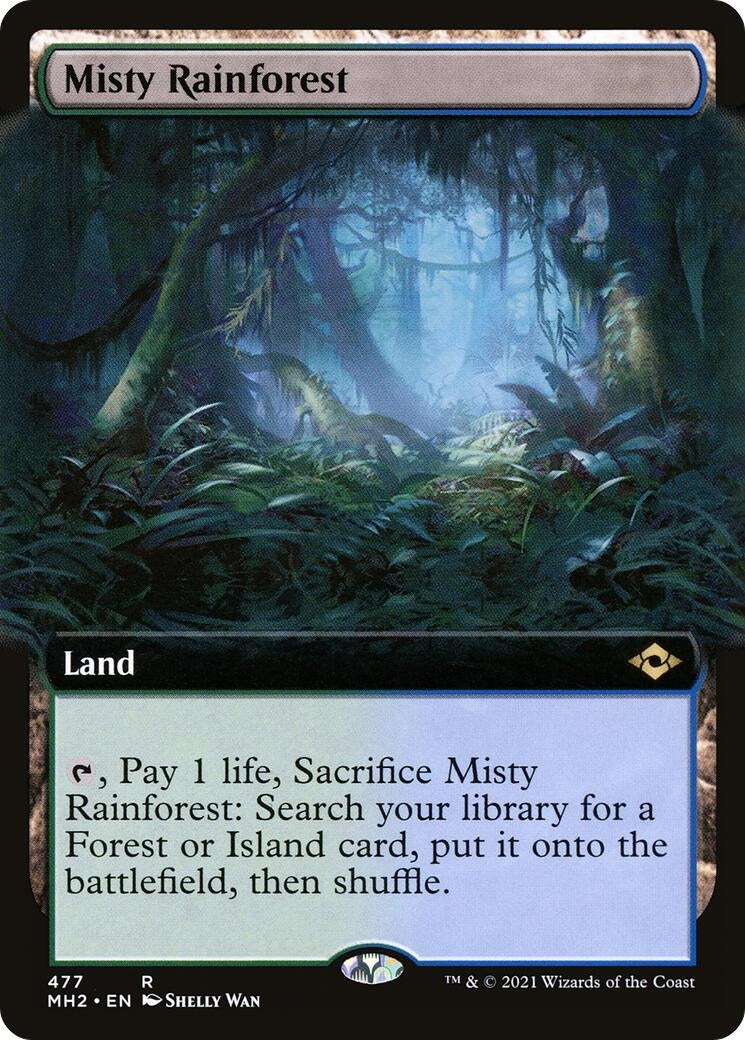 Image for Misty Rainforest (Extended Art) (Modern Horizons 2) (477) - Magic: The Gathering