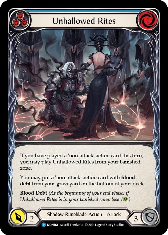 Image for Unhallowed Rites (Blue) (Monarch) (MON161) - Flesh and Blood TCG
