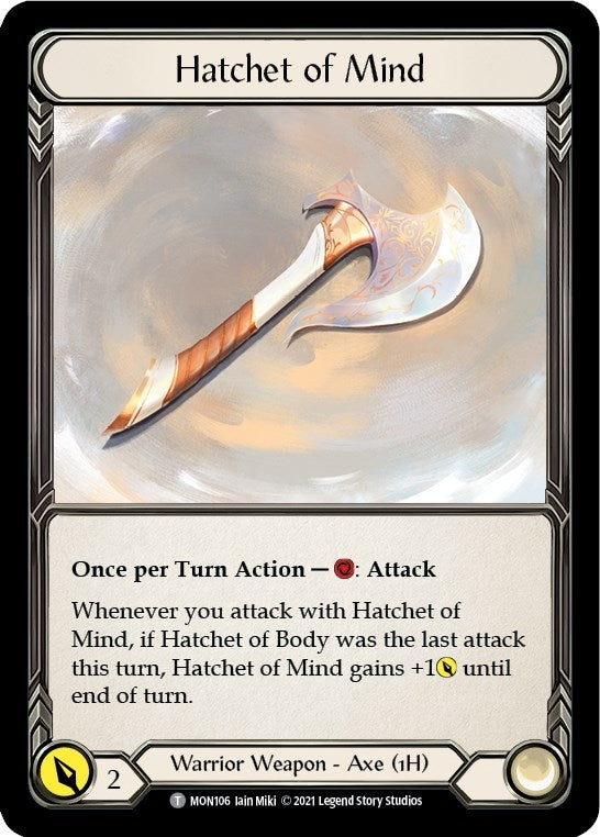 Image for Hatchet of Mind // Spectral Shield (Monarch) (MON106 // MON104) - Flesh and Blood TCG