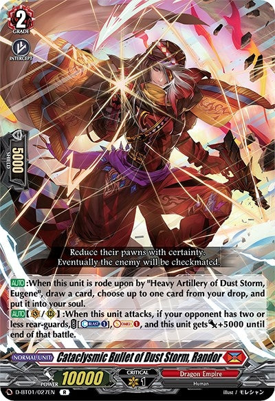 Image for Cataclysmic Bullet of Dust Storm, Randor (D-BT01: Genesis of the Five Greats) (D-BT01/027EN) - Cardfight Vanguard