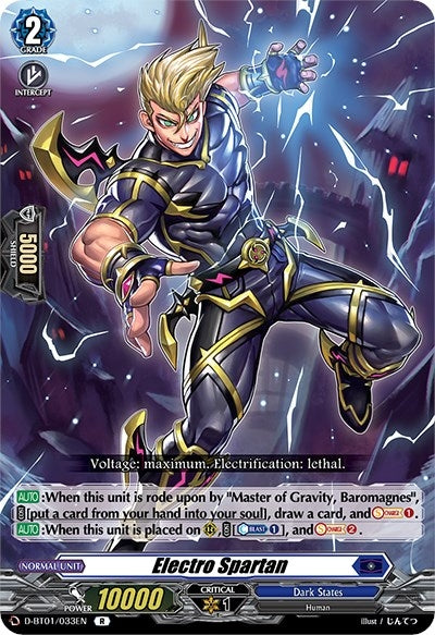 Image for Electro Spartan (D-BT01: Genesis of the Five Greats) (D-BT01/033EN) - Cardfight Vanguard