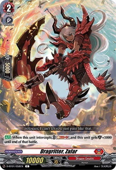 Image for Dragritter, Zafar (D-BT01: Genesis of the Five Greats) (D-BT01/058EN) - Cardfight Vanguard
