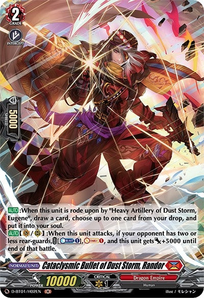 Image for Cataclysmic Bullet of Dust Storm, Randor (Holo) (D-BT01: Genesis of the Five Greats) (D-BT01/H02EN) - Cardfight Vanguard