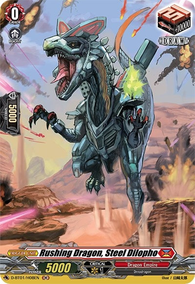 Image for Rushing Dragon, Steel Dilopho (Holo) (D-BT01: Genesis of the Five Greats) (D-BT01/H08EN) - Cardfight Vanguard