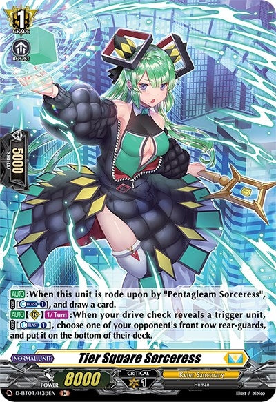 Image for Tier Square Sorceress (Holo) (D-BT01: Genesis of the Five Greats) (D-BT01/H35EN) - Cardfight Vanguard
