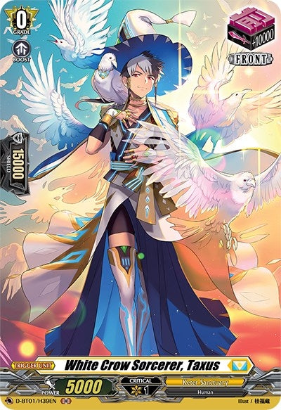 Image for White Crow Sorcerer, Taxus (Holo) (D-BT01: Genesis of the Five Greats) (D-BT01/H39EN) - Cardfight Vanguard