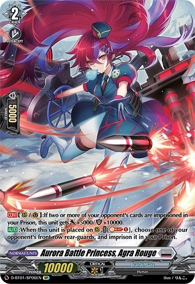 Image for Aurora Battle Princess, Agra Rouge (SP) (D-BT01: Genesis of the Five Greats) (D-BT01/SP06EN) - Cardfight Vanguard