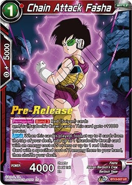 Image for Chain Attack Fasha (Supreme Rivalry Pre-Release Cards) (BT13-007) - Dragon Ball Super: Masters