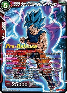 Image for SSB Son Goku, at Full Power (Supreme Rivalry Pre-Release Cards) (BT13-017) - Dragon Ball Super: Masters