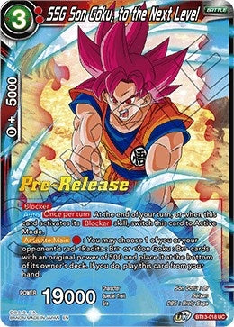 Image for SSG Son Goku, to the Next Level (Supreme Rivalry Pre-Release Cards) (BT13-018) - Dragon Ball Super: Masters