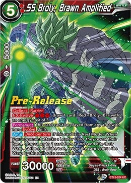 Image for SS Broly, Brawn Amplified (Supreme Rivalry Pre-Release Cards) (BT13-024) - Dragon Ball Super: Masters